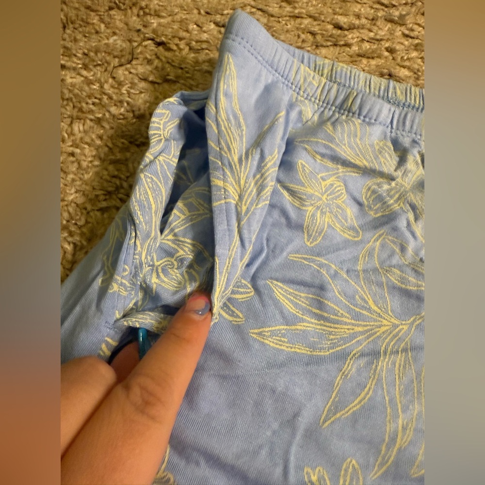 stars above blue yellow floral pajama lounge shorts & tank top set - size xl - Picture 2 of 16